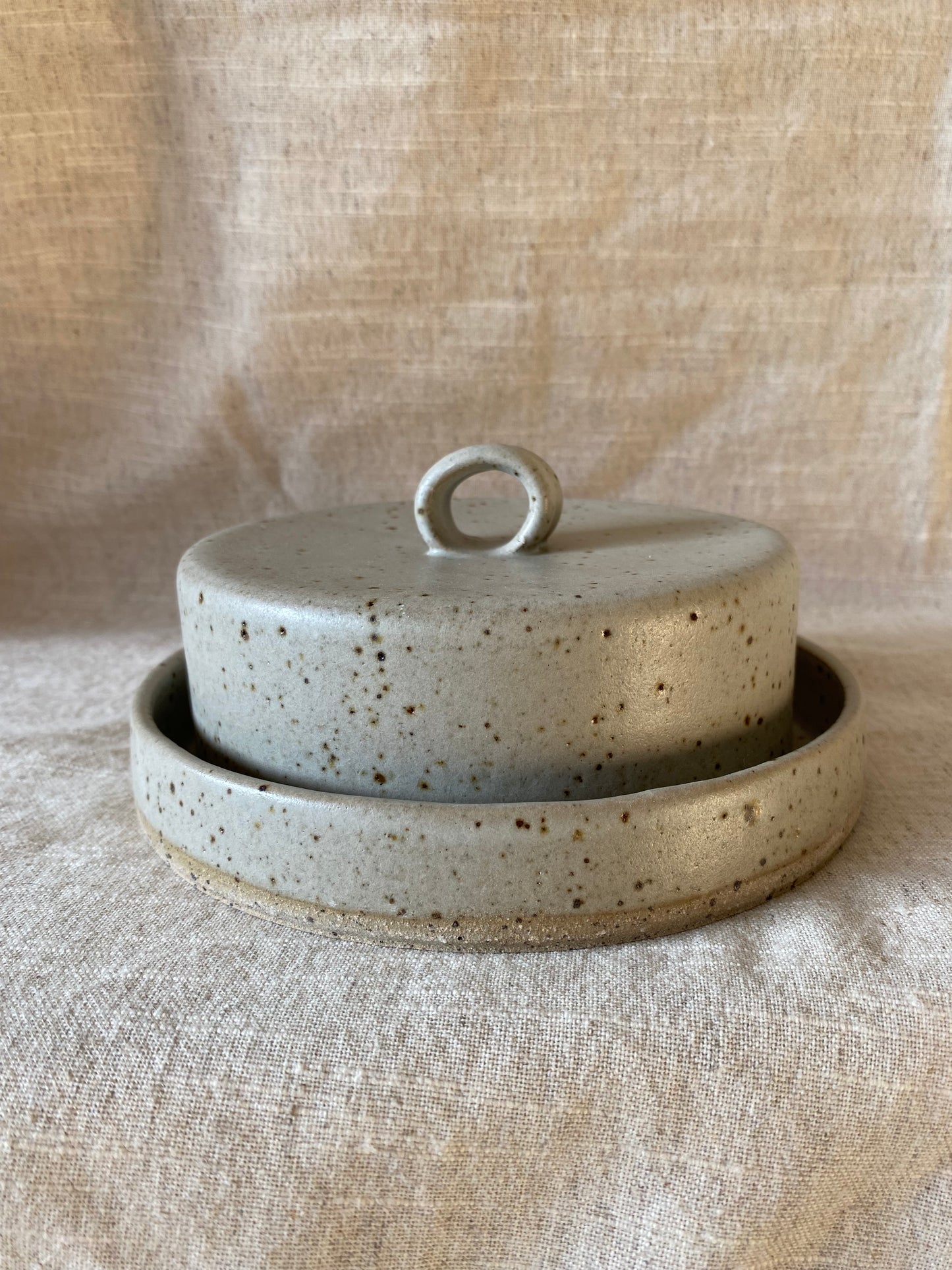 Artisanal butter dish Irish hand crafted pottery
