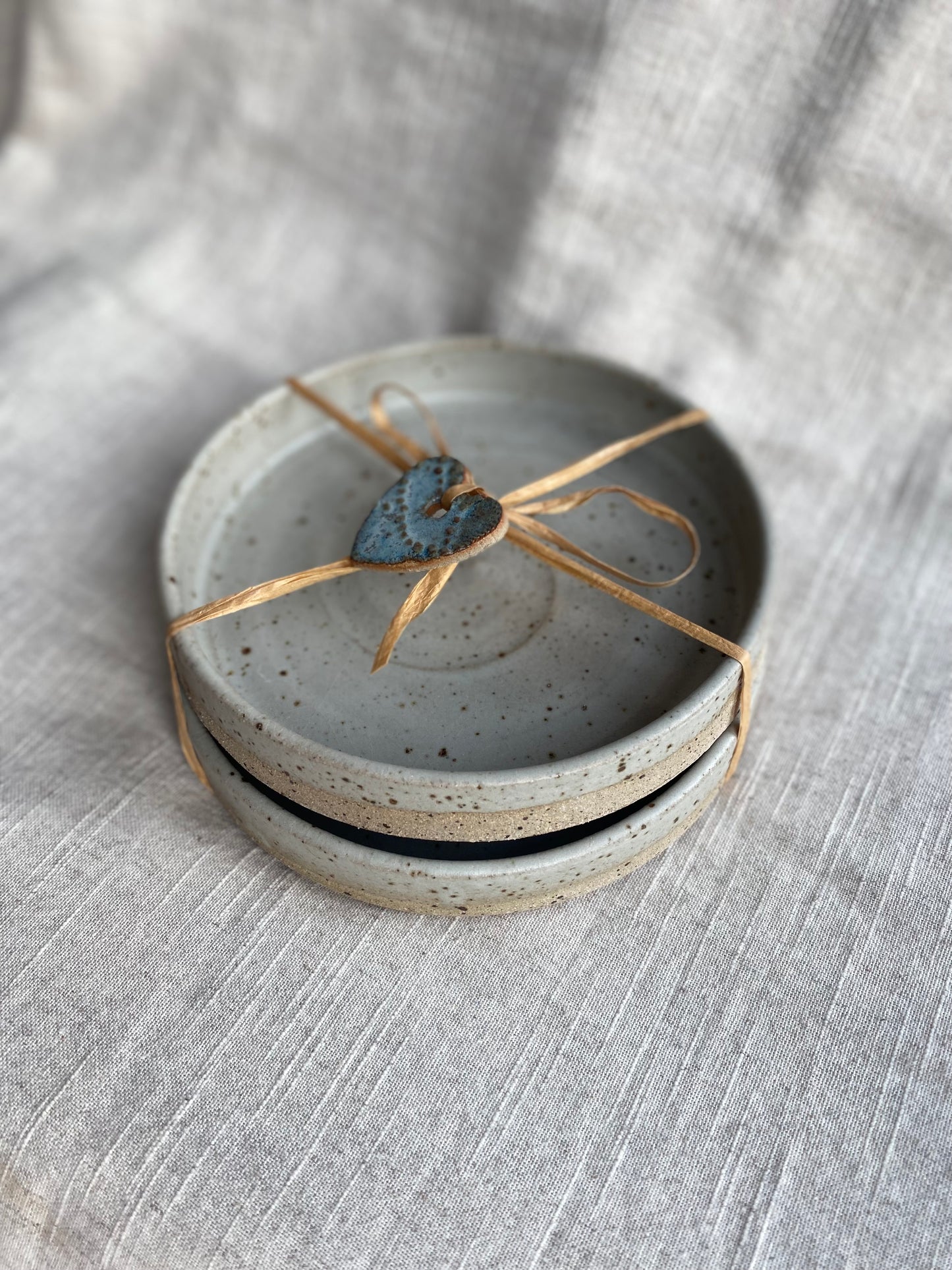 Handmade Ceramic Side Plates "Sage" Set of 2 – Artisan Crafted Tableware