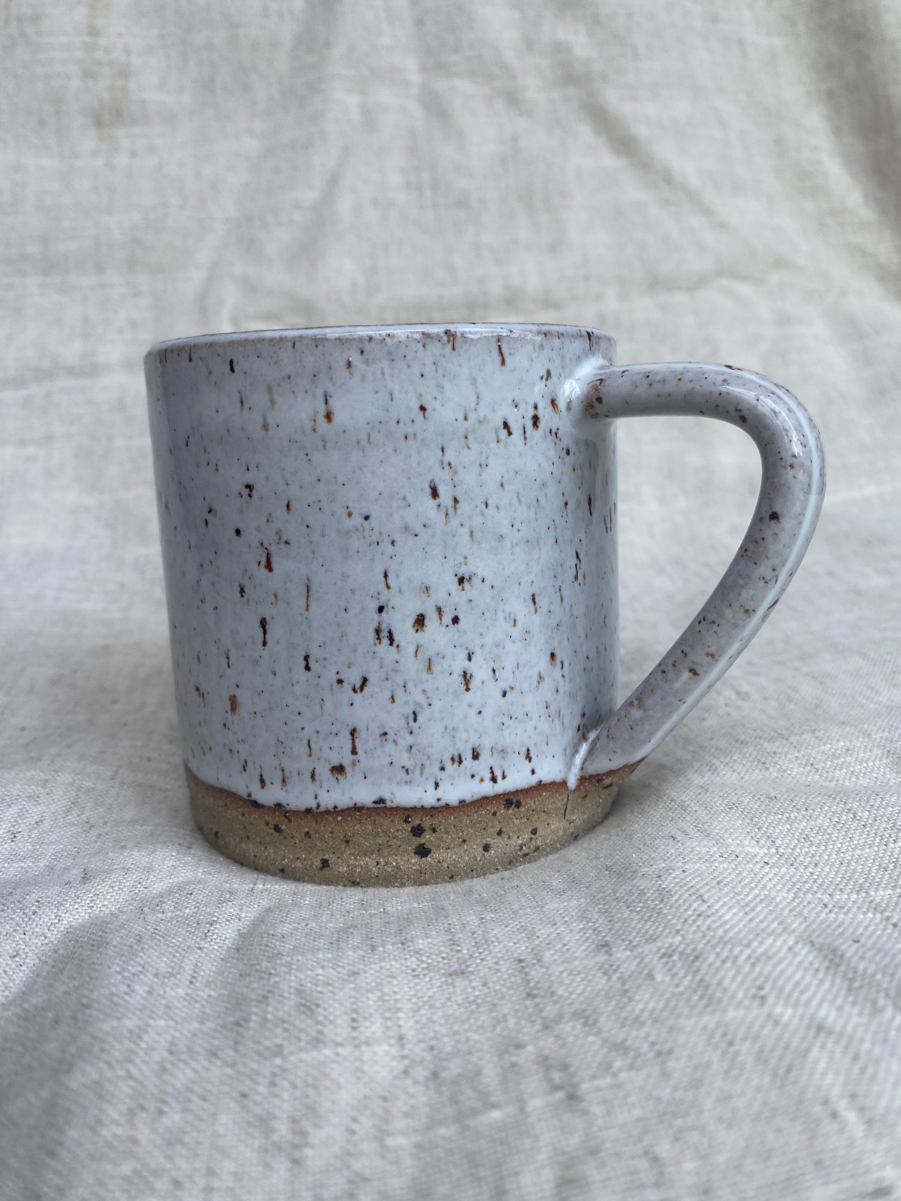 Artisan crafted Coffee Mug in Speckled White 