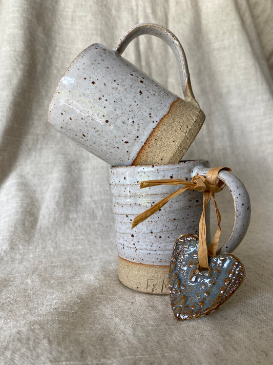 Espresso Cups “Speckled White” Set of 2)