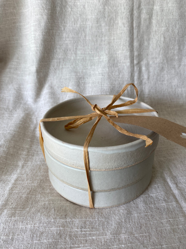Tapas set hand crafted ceramic set of 3 in sage green