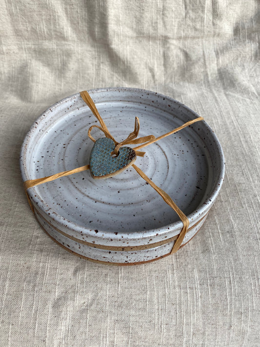 Handmade Ceramic Side Plates Set of 2 – Artisan Crafted Tableware